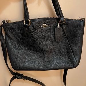 Coach Mini Kelsey Satchel Crossbody bag in black